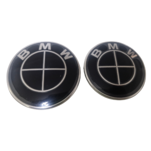 Home bmw grille badges (non oem black/silver)