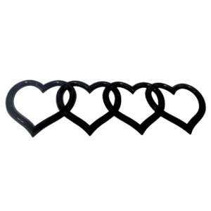 audi heart badge (non oem glossy black)