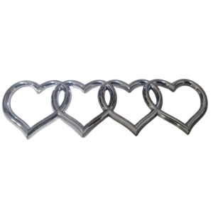 audi heart badge (non oem silver)
