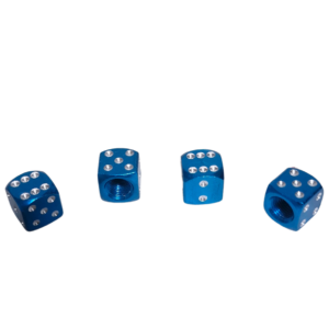 dice valve caps(metalic blue)